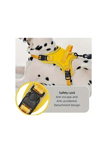 Maxaccess Yumuşak Pedli, Burkulmaya Dayanıklı, Ayarlanabilir Reflektif Köyeği Ysk L Sarı Desen