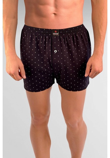 Erdem Lacivert Baskılı Desenli Penye Boxer 1400ykcp Lacivert