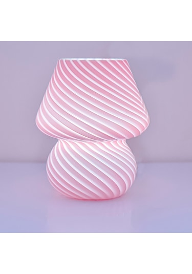 Cbtx Ta-033 Mantar Lamba Cam Masa  - Şerit Pembe