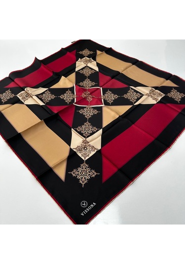 Vissona Twill İpek Eşarp Ipk6004-31672 Çok Renkli