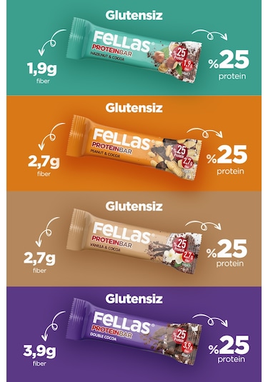 Fellas 24 Adet Protein Bar Süper Karma Kutu