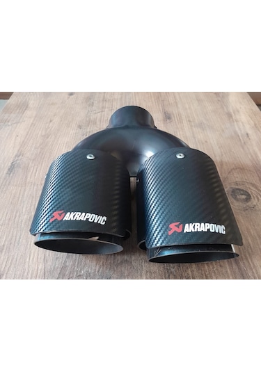 AKRAPOVİÇ 90 MM ÇİFTLİ SOL İÇİ KROM KARBON KAPLAMA