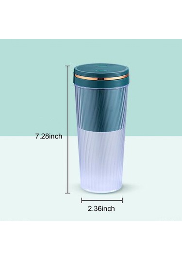 Yaleker 350ml Usb Şarjlı Çift Bıçaklı Taşınabilir Meyve Blenderi - Hızlı Karıştırma, Otomatik Temizleme, 1500mah Pil - Ev/ofis/seyahat Gümüş