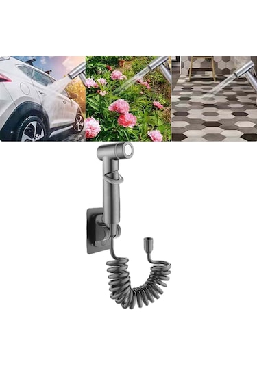 Suntek Magideal Tuvalet Su Püskürtücü Yıkama Butt 2m-hortumlu-gri