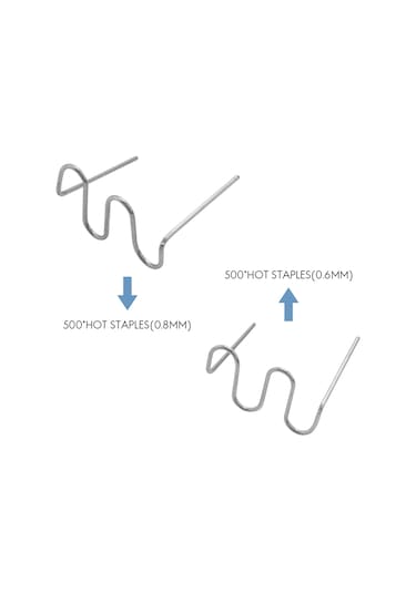 Xurunkeji Sıcak Zımba Plastik Tamiri İçin 1000 Adet Zımba Teli Dalga Zımba Teli Tampon Gövde Tamirleri 0,8-0,6 Mm S Dalga Zımba Teli