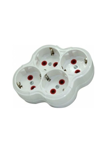 Fetih Dörtlü Topraklı Fişli Priz