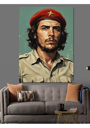 Karizma Tablo Che Guevara Portresi Dekoratif Kanvas - Mdf Ahşap Tablo