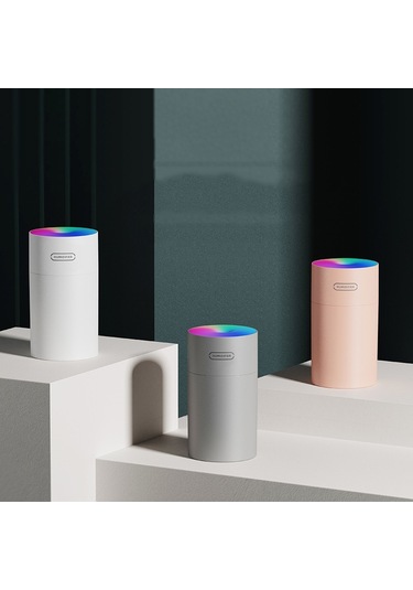 Renkli Bardak Nemlendirici Usb Araç Hava Temizleme Cihazı Beyaz