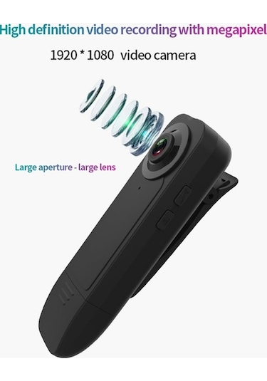 Dancemonkey 1080p Mini Vücut Kamerası, Sesli Klipsli Video Kaydedici, Geniş Açılı