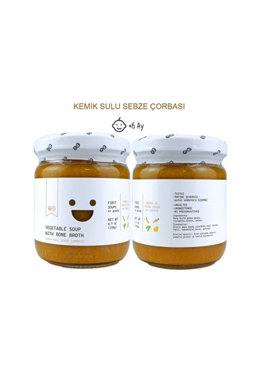 OG natural 2'li Kemik Sulu Sebze Çorbası 190G +6 Ay