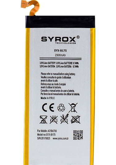 Syrox Samsung Galaxy A7 Ba700 Batarya 2300 Mah B175
