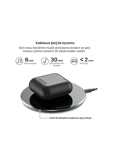Tozo T6S Bluetooth 5.2 Kulak İçi Kulaklık