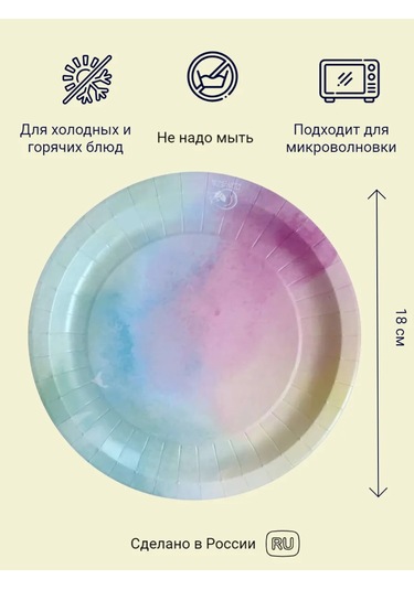 Polls/kartonia Gidişli Sofra Takımı Tabak Seti 122610466 100 adet