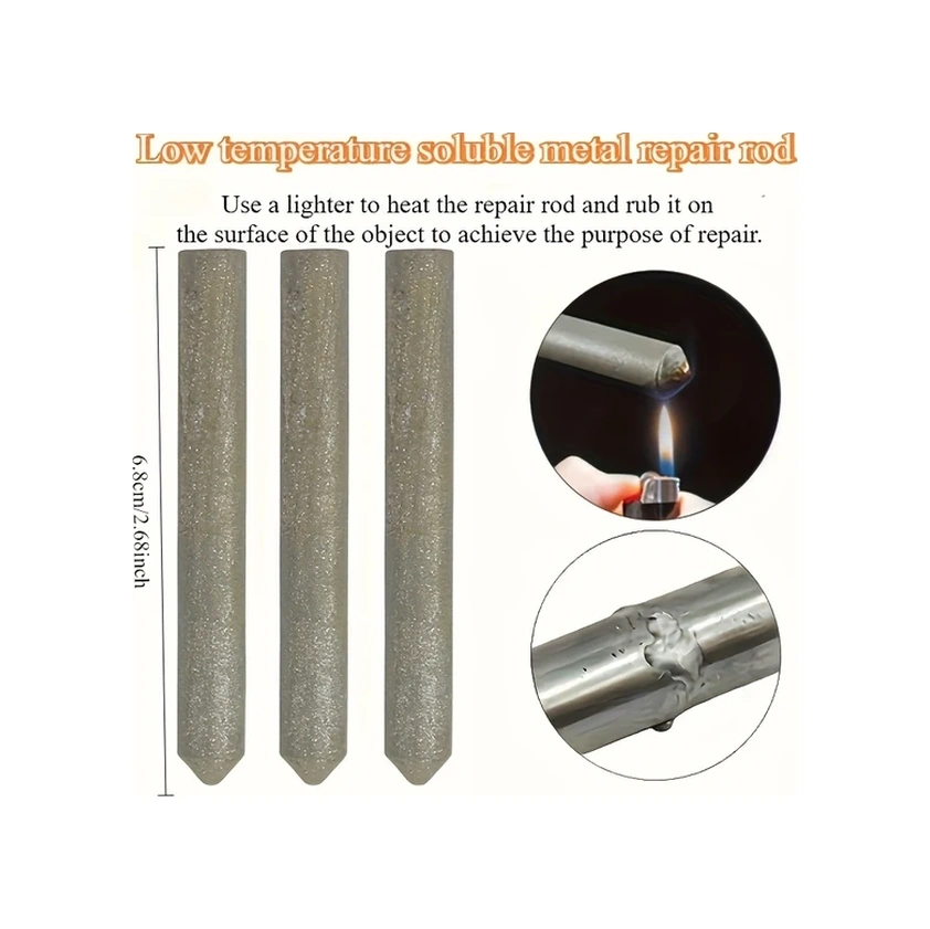 Xuweiwei Silvery A Düşük Sıcaklık Kaynak Çubuğu Alüminyum Çelik Bakır Tamir Çok Amaçlı Ev Kullanımı