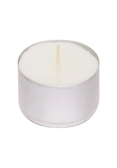 50 Adet Boş Alüminyum Tealight Mum Kabı Maxi Boy 5,5 1,8 Cm Beyaz