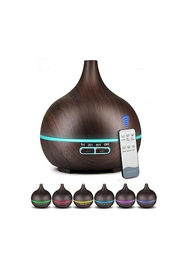 Hava Nemlendirici 7 Led Işıklı Aromatik Oda Kokusu 550 Ml Kahve Aroma Difüzörü Buhar Makinası - 9001948939248ynt