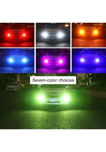 Sones 1 Çift 7440 12v 7w Strobe Araba Led Sis Farı Mavi Işık