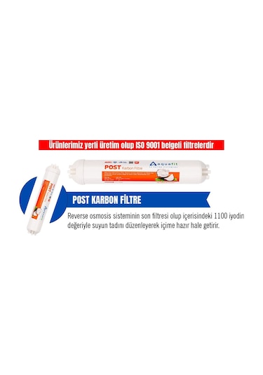 Su Arıtma Filtresi – Post Karbon Tatlandırıcı Filtre Tüm Cihazlarla Uyumlu