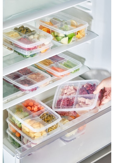 Ny Home 4'lü Set Difrizde Kullanıma Uygun, Küçük Boy Kare Saklama Kabı