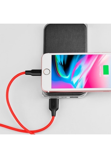 Hoco X21 Usb To Lightning 2A Silikon Hızlı Şarj Ve Data Kablosu