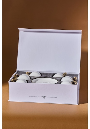 Karaca  Streamline Saturn 6 Kişilik Kahve Fincanı Takımı 100 ml Gold
