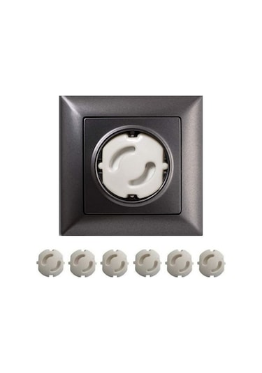 BUFFER® Bebek Çocuk Priz Koruma Kapağı (6 Adet) Çocuk Güvenliği, Priz Muhafazası, Priz Kapatıcı