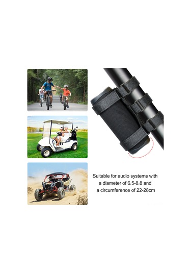 Wezone Siyah Nilon Bluetooth Hoparlör Bağlayıcı Kordon, Golf Araç Ve Dış Mekan İçin Ayarlanabilir Bant