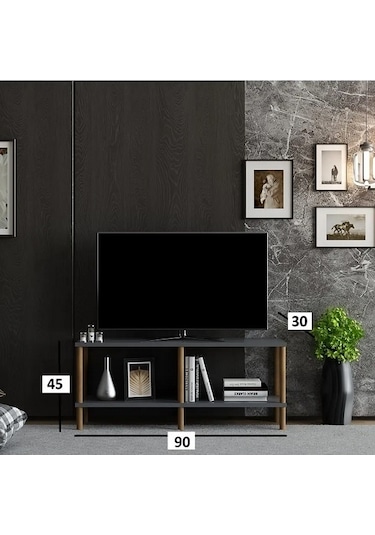 Tv Sehpası Şota Antrasit 90 Cm