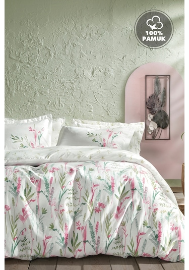 Yataş Bedding  Hana Ranforce Tek Kişilik  Nevresim Takımı - Pembe