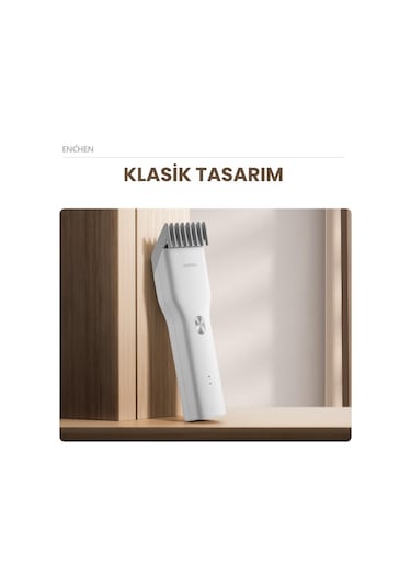 Enchen Boost Beyaz Taşınabilir Şarjlı Saç Kesim Makinesi