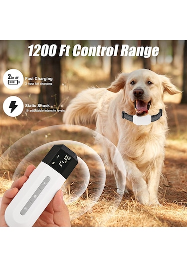 Uu0259w Köpek Eğitim Cihazı Köpekler İçin Havlama Tasması Su Beyaz