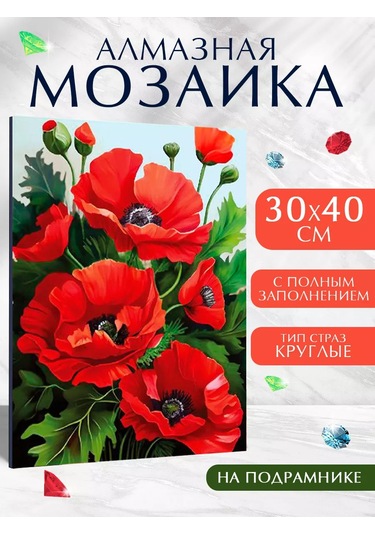 Skola Talantov Diamond Mozaik Tam Dolum "çayır Gelincikler" Diamond Mozaik Tam Dolum "çayır Gelincikler" 210596893