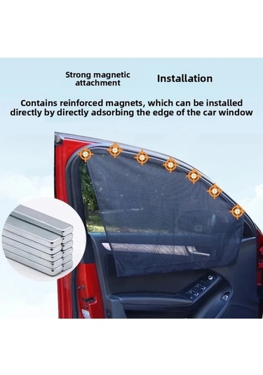 Hightower Manyetik Araç Güneşlik Ön Cam 1 Parça Uv Koruma Kaliteli Mesh Seyahat