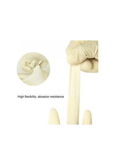 Suofeng 100 Adet Tek Kullandım At Gantsi: Lateks, Steril, Tozsuz, Esnek, Bez Renkli, Kirleticiyi Engeller, Nemli Durumlarda Tutuşu İyidir Bej