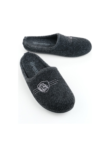 Gezer Kışlık Gondol Erkek Ev Terliği Siyah