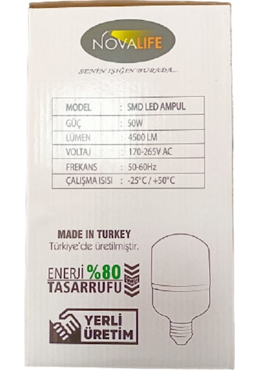 50W TORCH LED AMPUL(NOVALİFE)