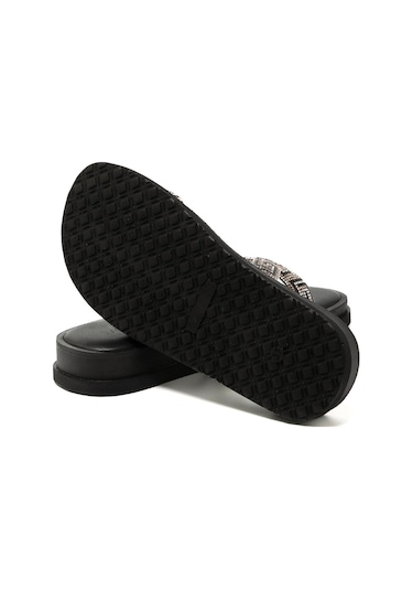 19 Black Terlik Kadın 26261 Myconian 2025 Greek Sandal Siyah