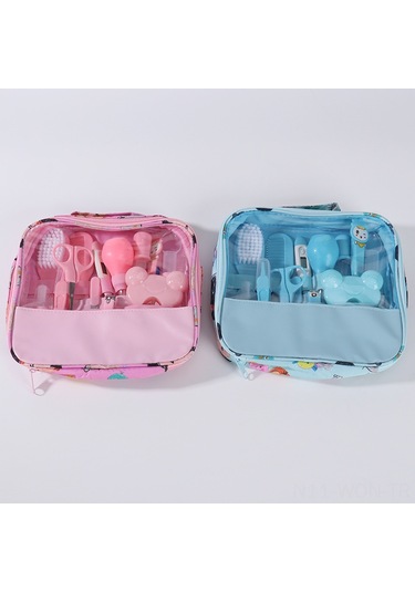 Neevoyu 13 Parça Bebek Bakım Seti: Burun Emici, Tırnak Kırıcı, Termometre Ve Temizlik Araçları - Mavi