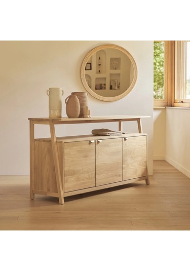 Pola Natural Model Masif Ahşap Büfe, Konsol Ceviz