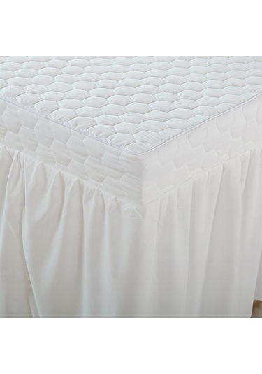 Suntek Masaj Masası Etek Güzellik Yatağı Örtüsü Beyaz