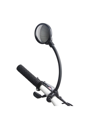 Jeemson Bisiklet Geri Görüş Aynası, 22-32mm Çaplı Direkler İçin, Akrilik+plastik+alüminyum, Siyah, Ayarlanabilir, 1 Çift