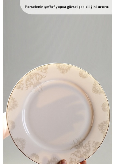 Karaca  Elegance Bone Siena 53 Parça 12 Kişilik Yemek Takımı Gold