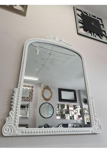 Ayna Denizi Lady White Model Beyaz Renk Dekoratif Ayna