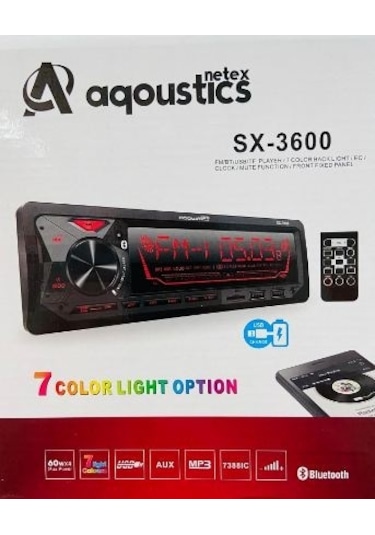Aqoutics Sx 3600 Bt 7 Renk Bluetooth Oto Teyp