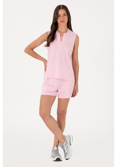 U.S. Polo Assn. Kadın Açık Pembe Modal Karışımlı Örme Şort 50306735-VR078
