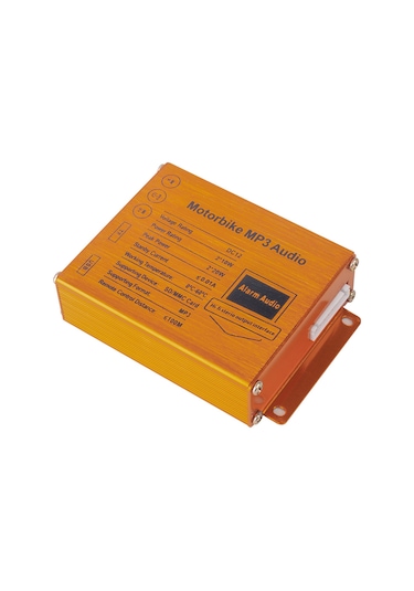 Symbee Motosiklet Mp3 Çalar Fm Radyo + Güvenlik Alarm Sistemi Kablosuz Kumanda Siyah 12v