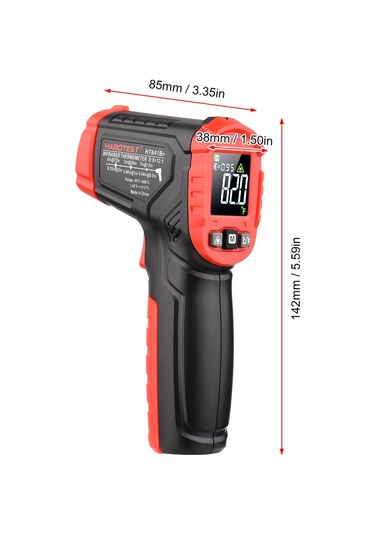 Habotest Ht641a+ Kızılötesi Termometre -58 1112 Temassız Siyah & Kırmızı