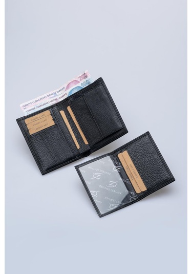 DERİNSS DRC7011 Hakiki Deri Erkek Siyah Cüzdan