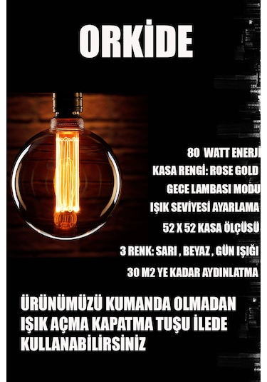 Fuzon Orkide Rose Gold Kaplama Led Avize Büyük Salon Avize 3 Renk Kumandalı Avize Rose Gold