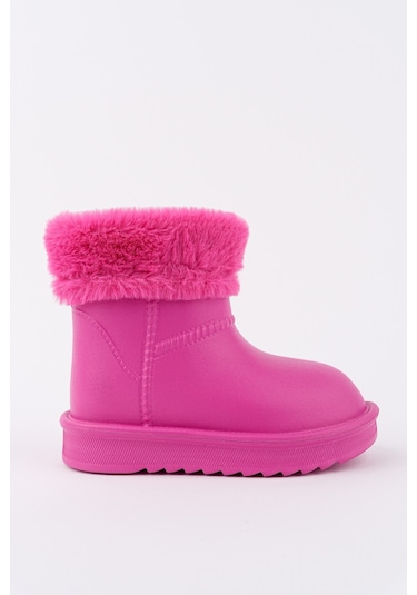 Muggo Frigus Çocuk Kürklü Yağmur Ve Kar Botu Fuşya